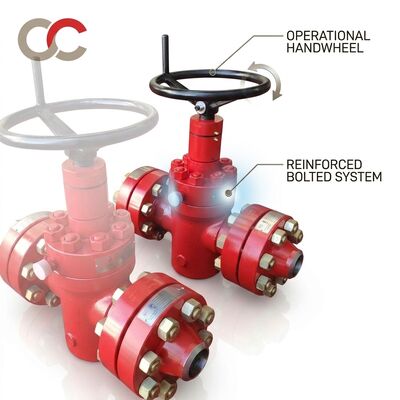 صمام بوابة رأس البئر المزدوج API 6A 2-1/16 بوصة 5000 PSI PSL3 EE-NL بوابة توسع مزدوجة الختم