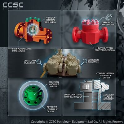 صمام عدم رجوع خطي باتحاد مطرقة API 6A Fig1502 وصلة طرفية فولاذ مطروق 15000psi لعمليات التكسير