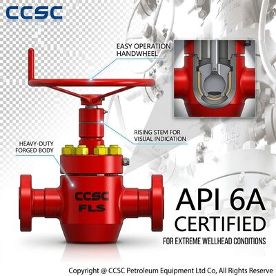 الخدمة الحمضية API 6A صمام البوابة FF HH H2S المقاوم للضغط الصلب المقلد غطاء الختم 5000psi رأس البئر الغاز الحمضي